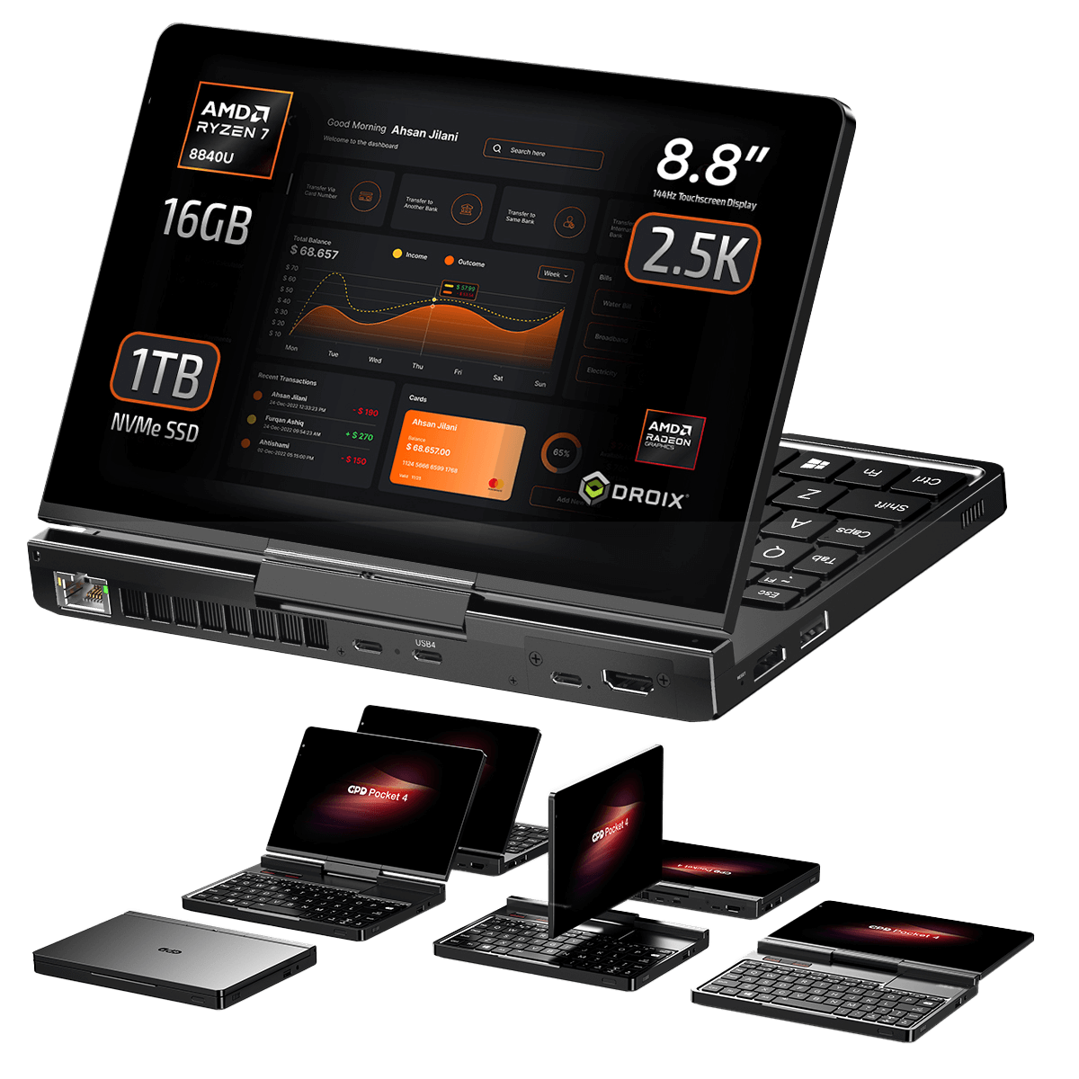GPD Pocket 4 Ultimate mini Laptop & Tablet